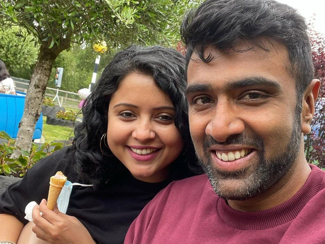 Ashwin with his wife