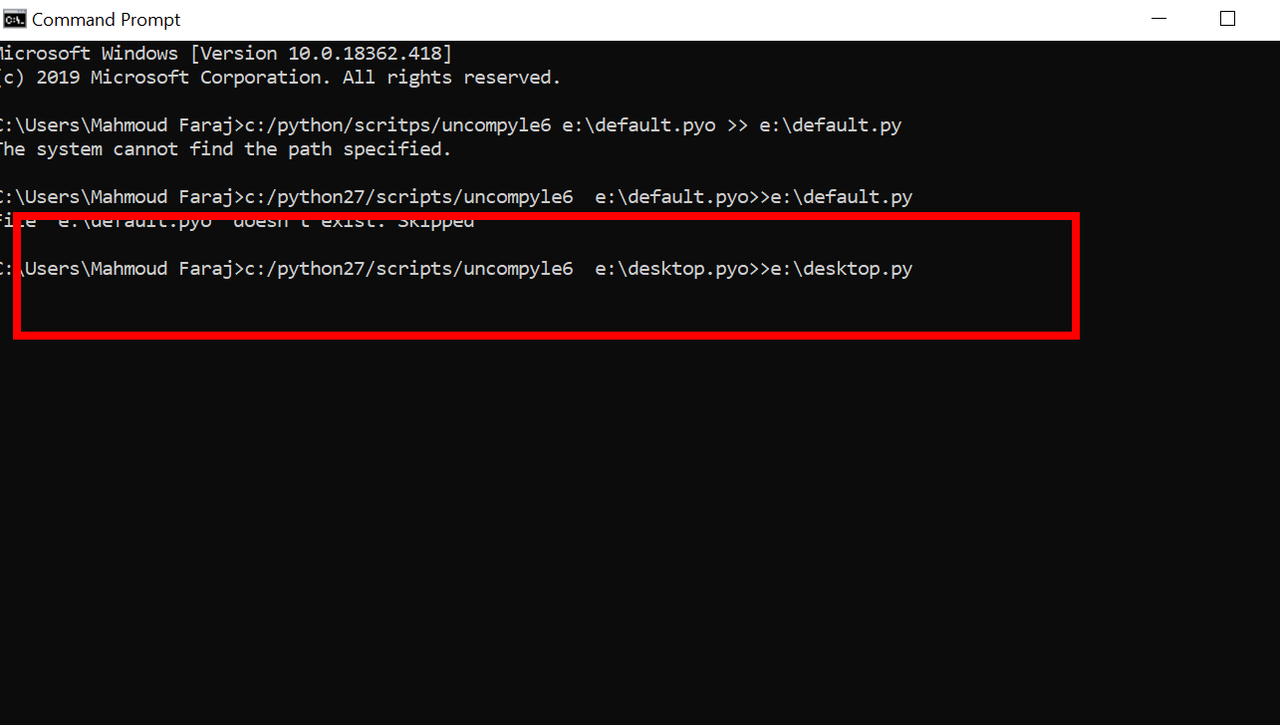 -uncompyle6- convert python modules pyo file to py | منتديات تونيزيـا سات