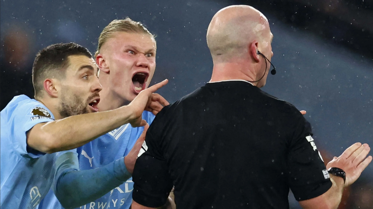 Haaland explota por polémica arbitral en el Manchester City vs Tottenham