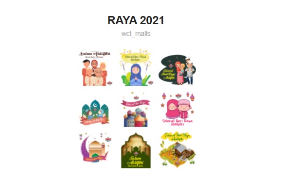 Stiker bergerak WA RAYA 2021.