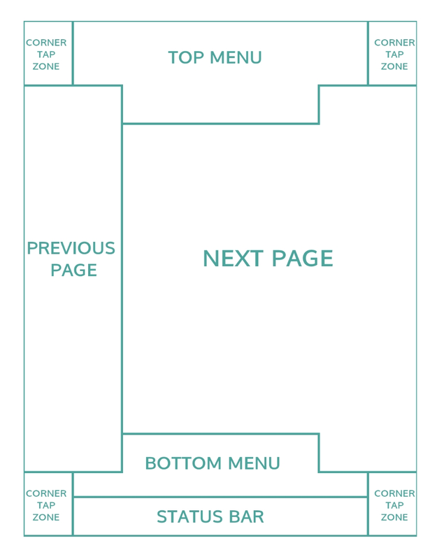 KOReader tap zones