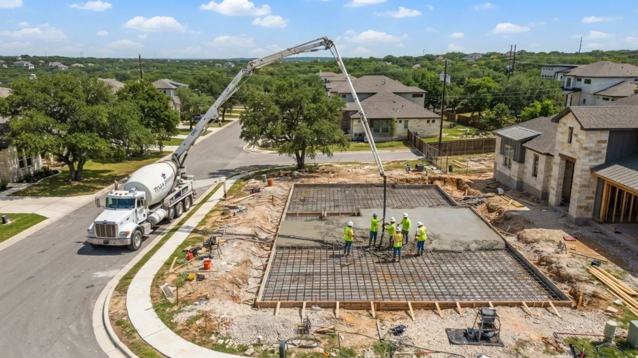 Concrete Pour Day Residential San Antonio