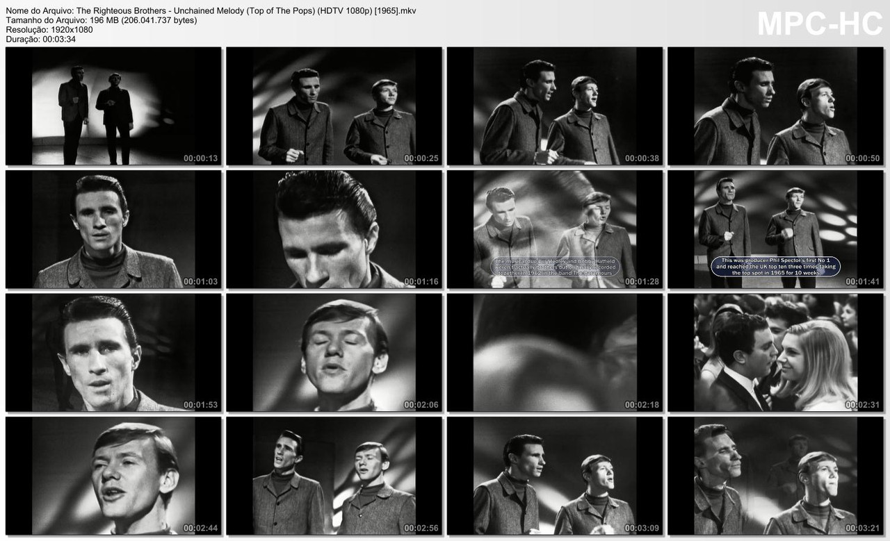 The Righteous Brothers - Unchained Melody (Top of The Pops) (HDTV 1080p) [1965]