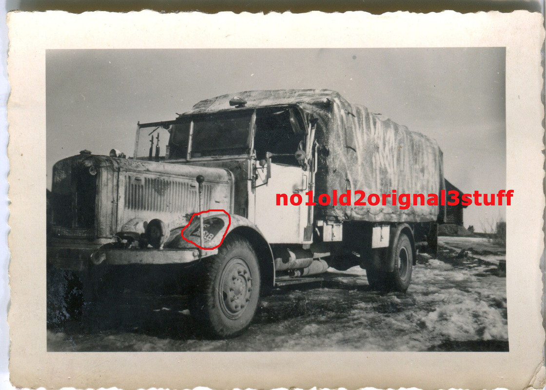 Orig. Foto LKW - Borgward in weißem Winter Tarna