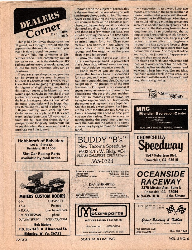 Scale Auto Racing News 1984 Vol 5 No 6 SlotForum