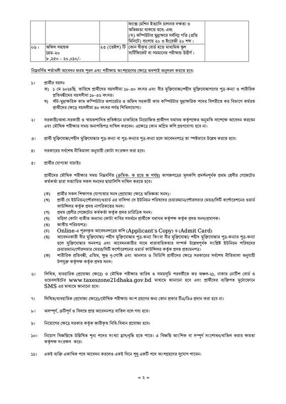 Taxes-Zone-21-Dhaka-Job-Circular-2024-PDF-2
