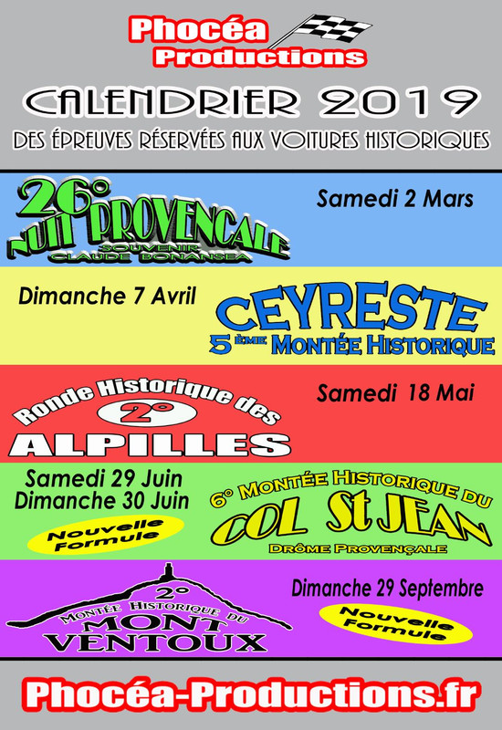 Calendrier 2019