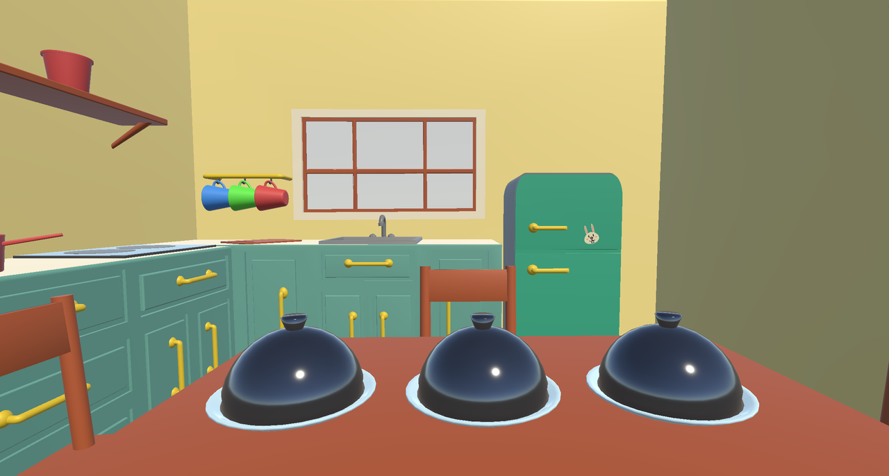 Sandwich Showdown room environment and set dressing