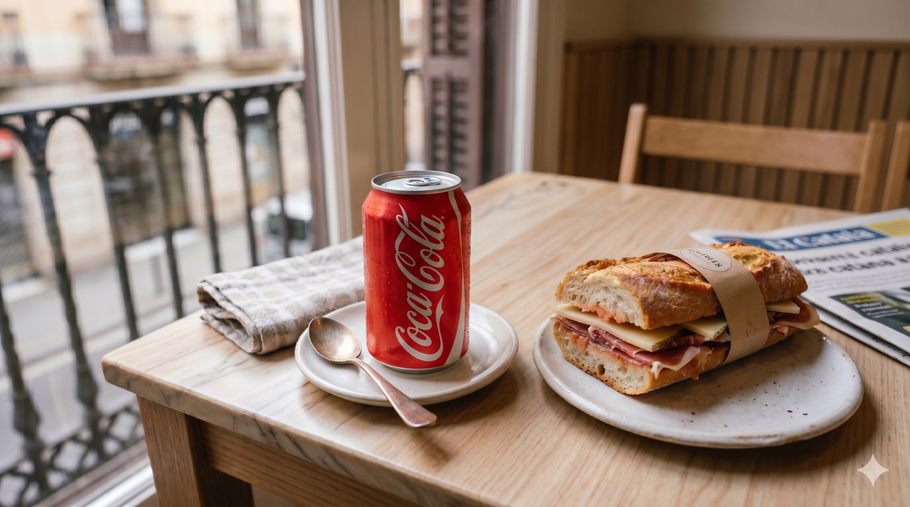 Bocadillo Frío Y Coca-Cola Sabor Original lata 330ml.