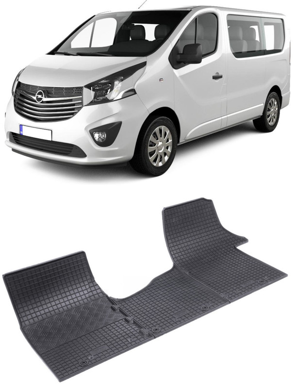 Set 3 covorase Opel Vivaro 3M 2014-2019, din cauciuc 100%, compatibile cu autoturismul OPEL Vivaro