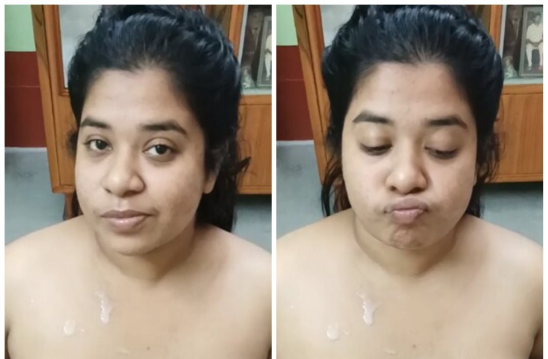 Horny tanker chubby bhabhi giving blowjob riding and cum on her boobs