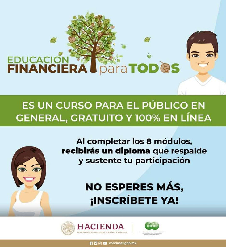 CONDUSEF: Educación Financiera Para Todos Curso Gratis en Linea (al completar los Modulos reciben DIPLOMA) 