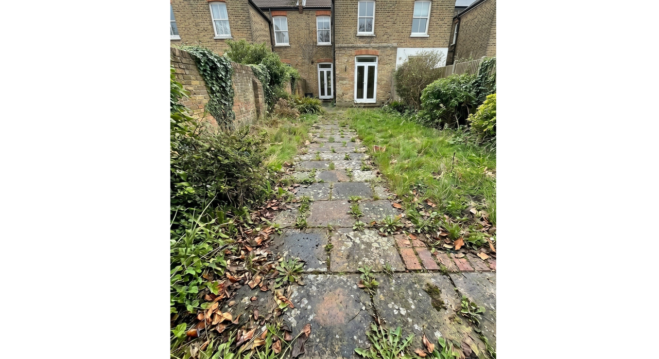 Garden Paths Before Cleaning