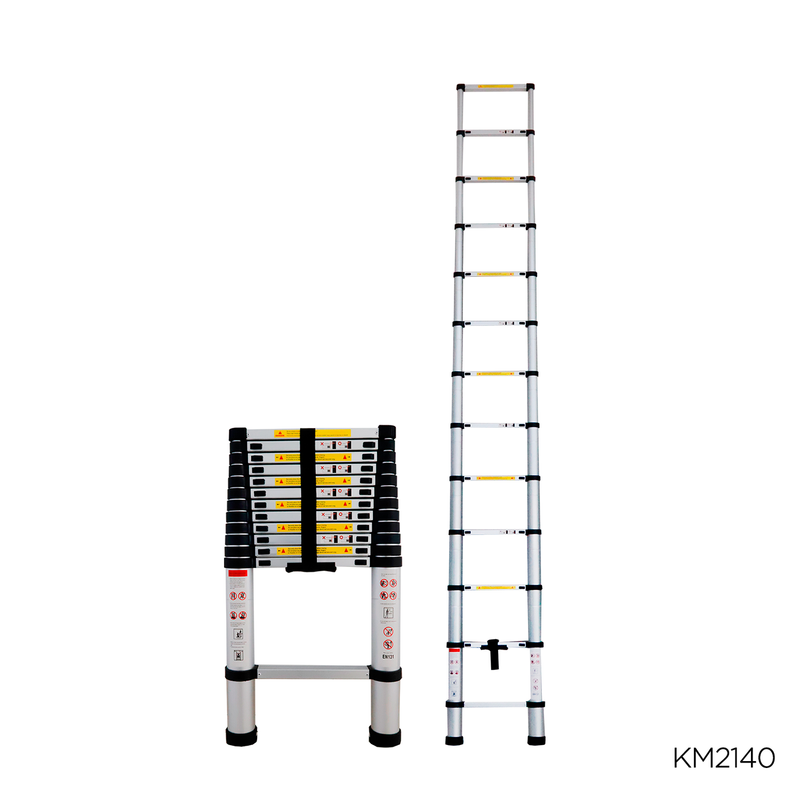 ESCALERA TELESCOPICA DE ALUMINIO 3.8 M KAMASA