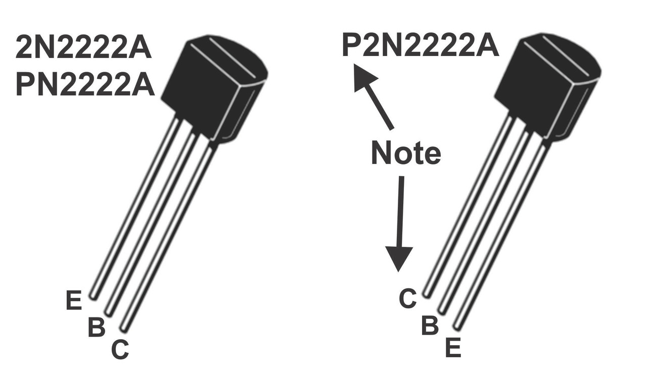 2N2222,_PN2222,_and_P2N2222_BJT_Pinout