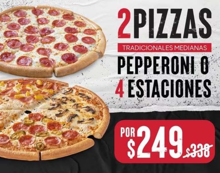 Uber Eats: Pizza Hut - 2 pizzas medianas de pepperoni o 4 estaciones por $161 
