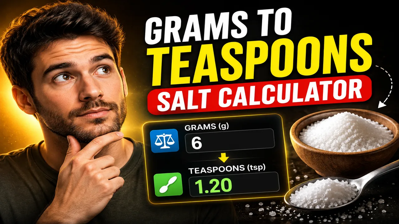 Grams To Teaspoons Salt Calculator