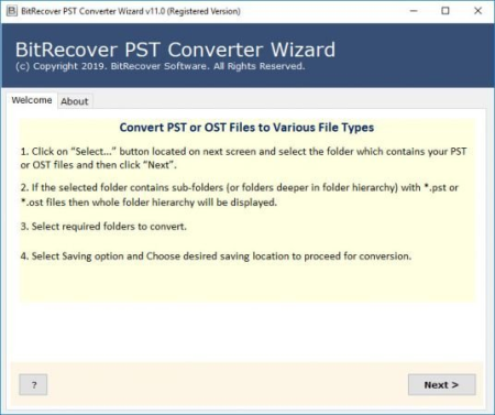 BitRecover PST Converter Wizard 13.2.0.0 Portable