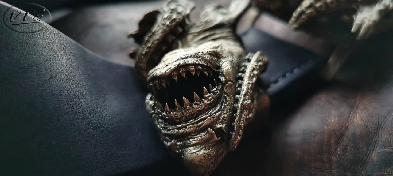 пряжка осьминог акула синий4