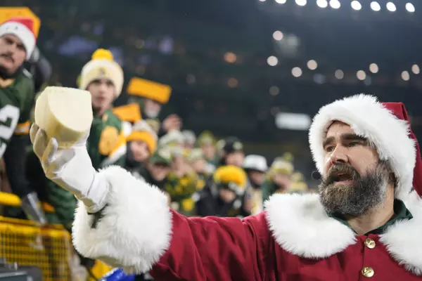 Jason Kelce Dresses as Santa Claus