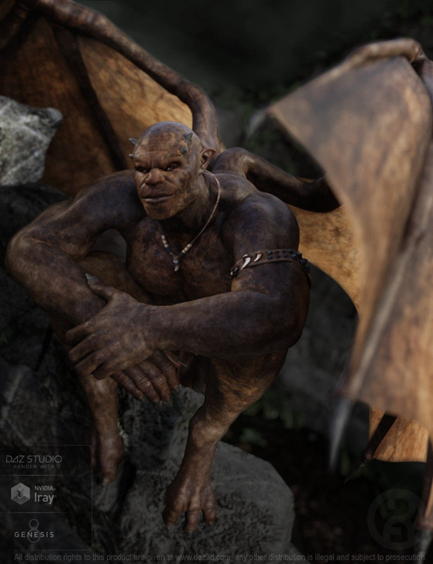 Gargoyle for Genesis 8 Male