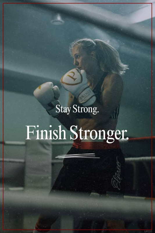 UP210 Gray and White Modern Sport Motivational Boxing Poster