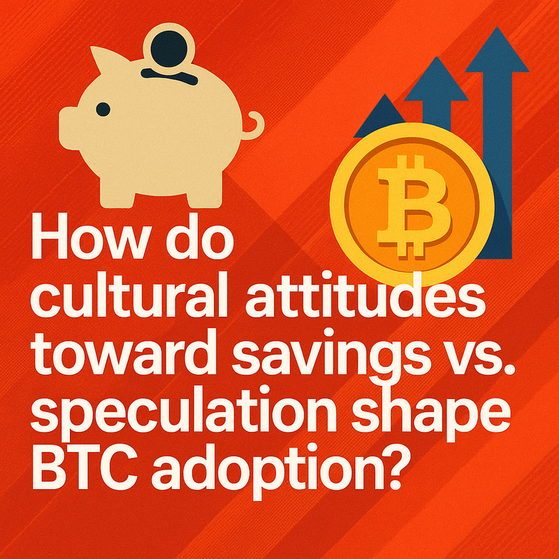 How do cultural attitudes toward savings vs. speculation shape BTC adoption?
