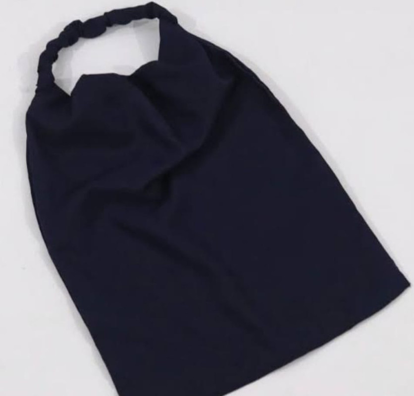 Half Elastic Niqab-Navy Blue