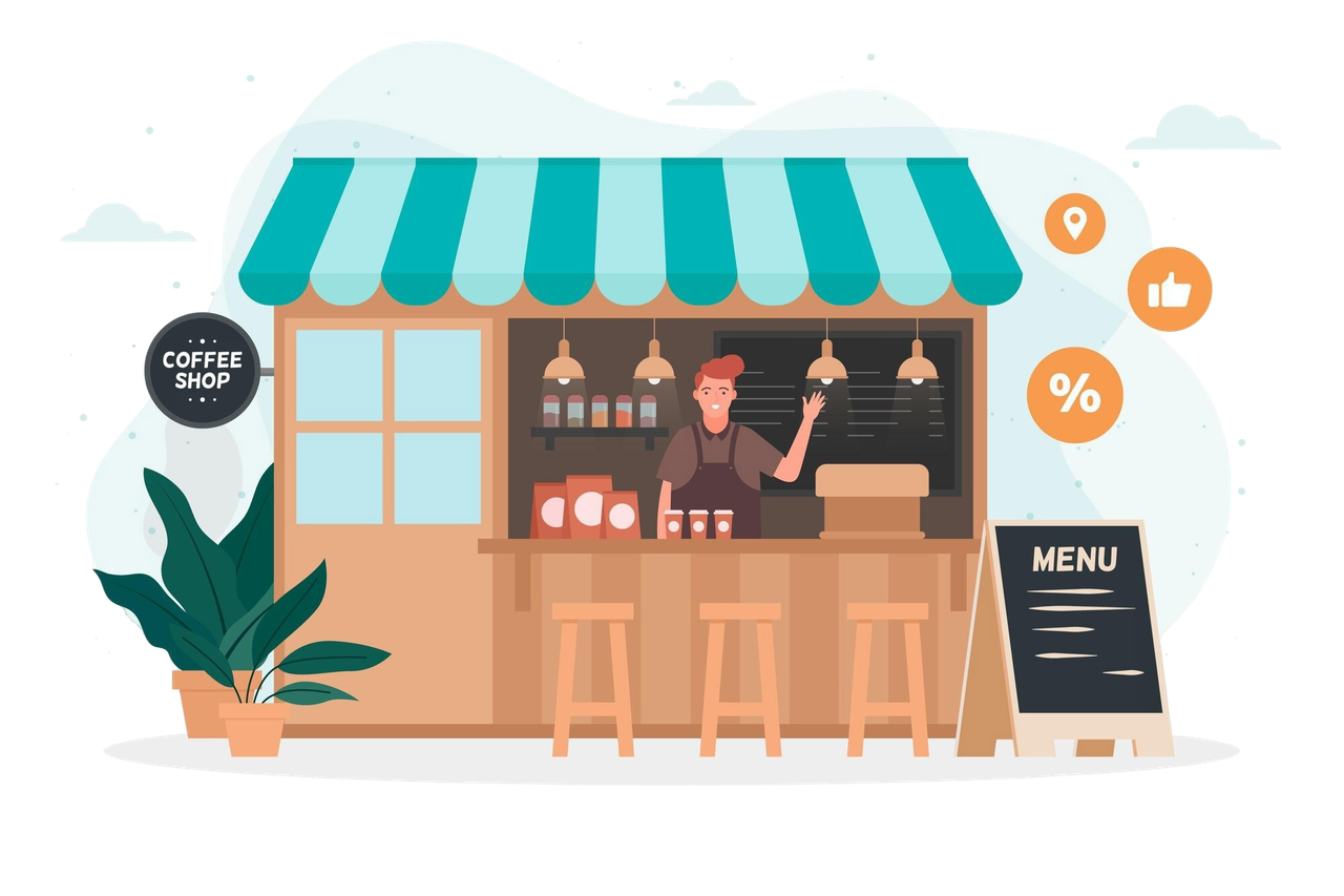 Support Local Business Illustration