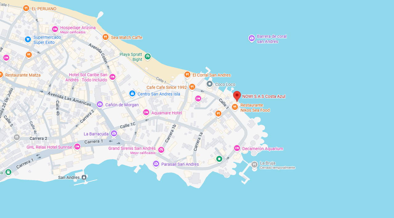 Mapa de ubicación NOWI S.A.S Costa Azul