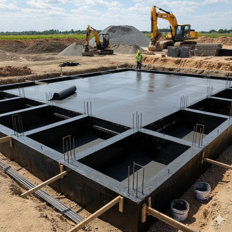 монолитный фундамент-плита