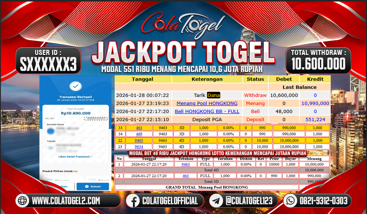 JACKPOT HONGKONG LOTTO!!