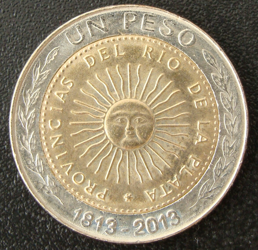 1 Peso. Argentina (2013) Bicentenario de la primera Moneda Patria ARG-1-Peso-2013-Bicentenario-1-moneda-patria-rev