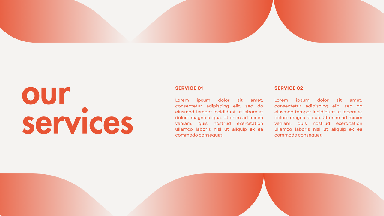 Orange and White Geometric Minimalist Startup Pitch Deck Presentation