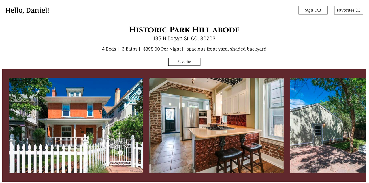 Picture of Listing's Details Page