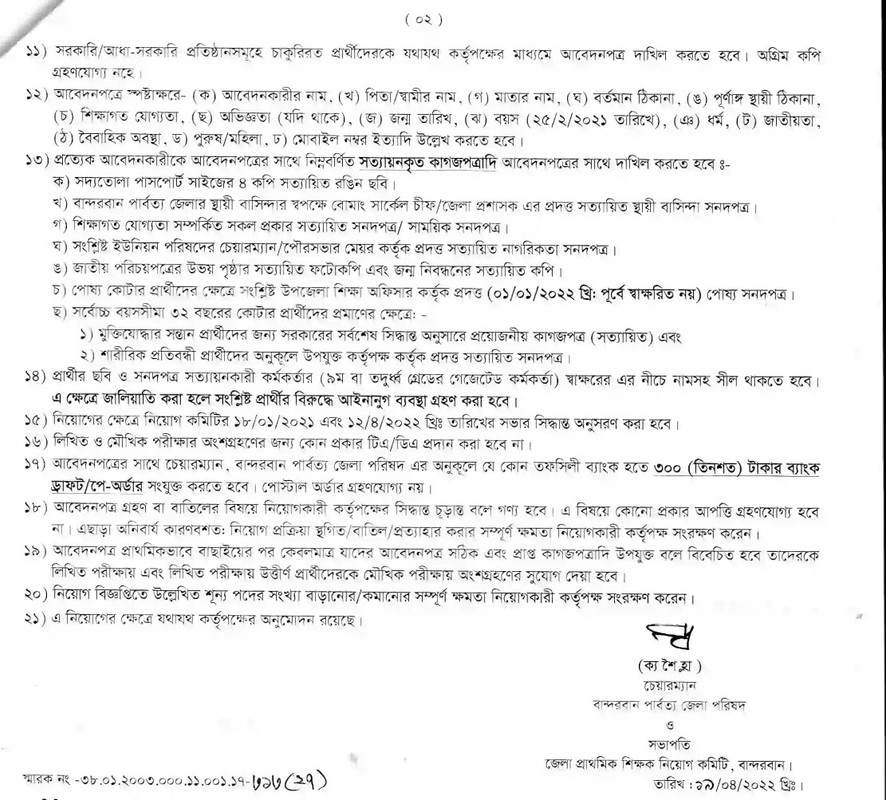 Primary School Jobs Circular Result 2022