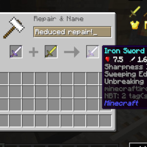 Decrease item repair cost