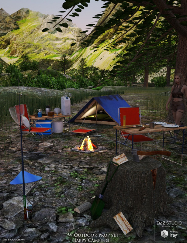 PW Happy Camping Outdoor Prop Set