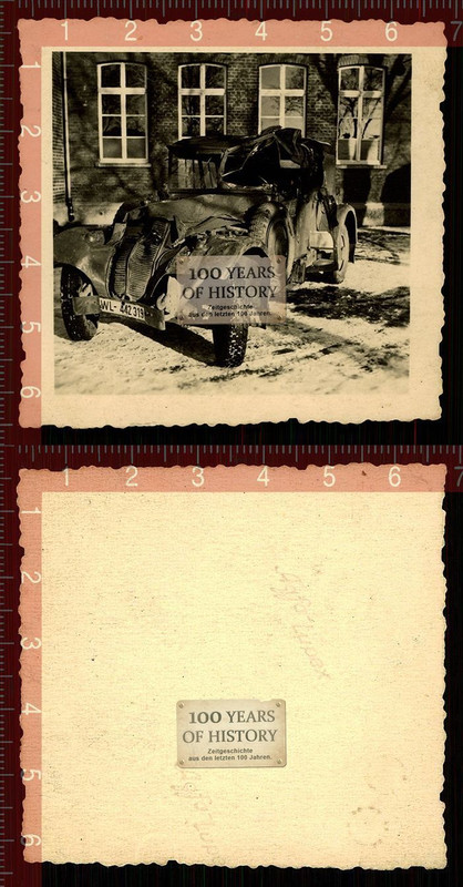 Orig. Foto Fahrzeug PKW Zerstört Luftwaffe WL-44