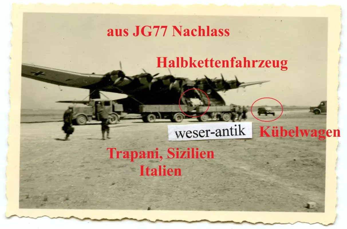 Trapani Sizilien Italien JG 77 Flugzeug Messerschmitt Me 323 -Gigant- Sd.Kfz (1)