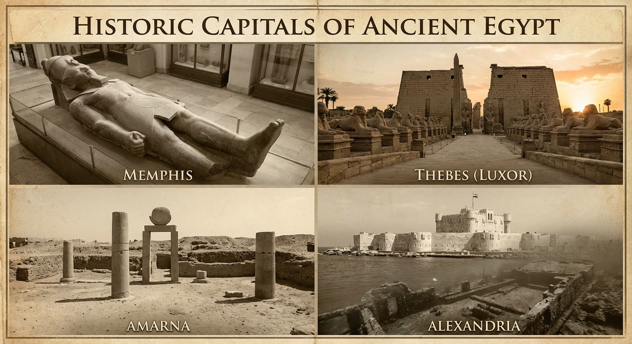 Capitales Historiques de l'Égypte Ancienne
