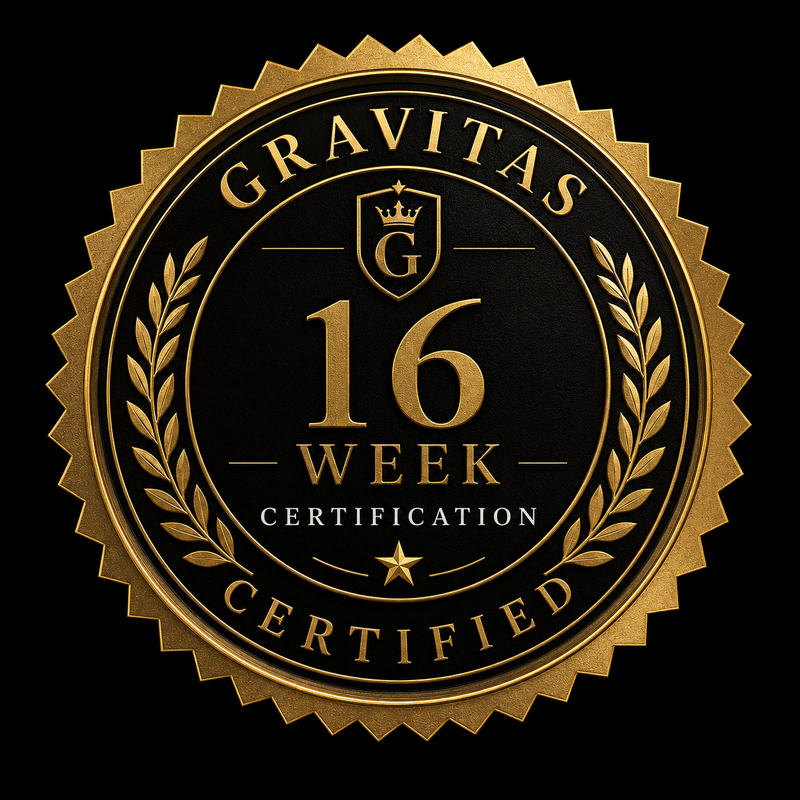 Gravitas Certified 16 Week Certification Seal