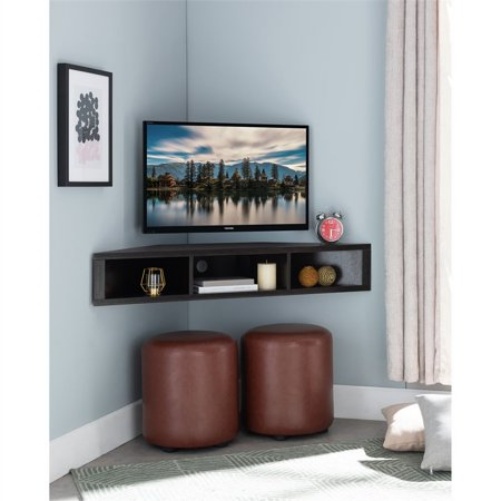 Floating Corner Entertainment Center Tv Wall Mount Console Open