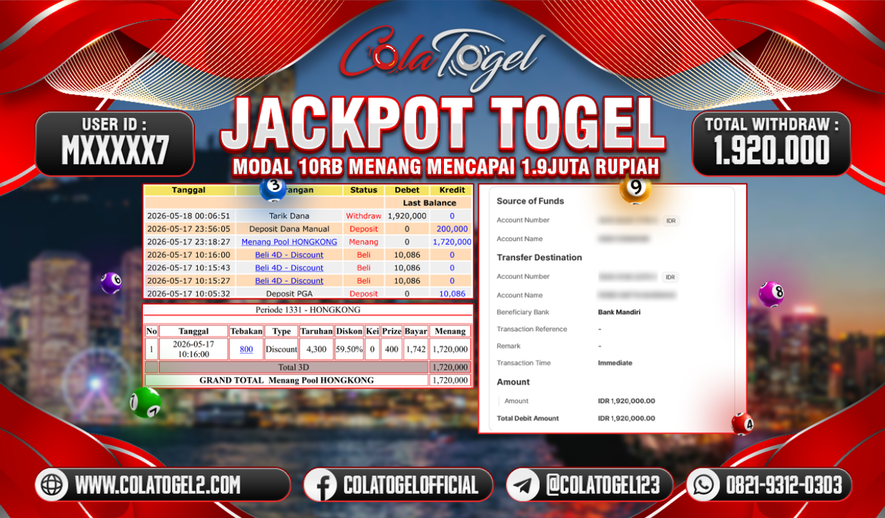 JACKPOT HONGKONG LOTTO!!