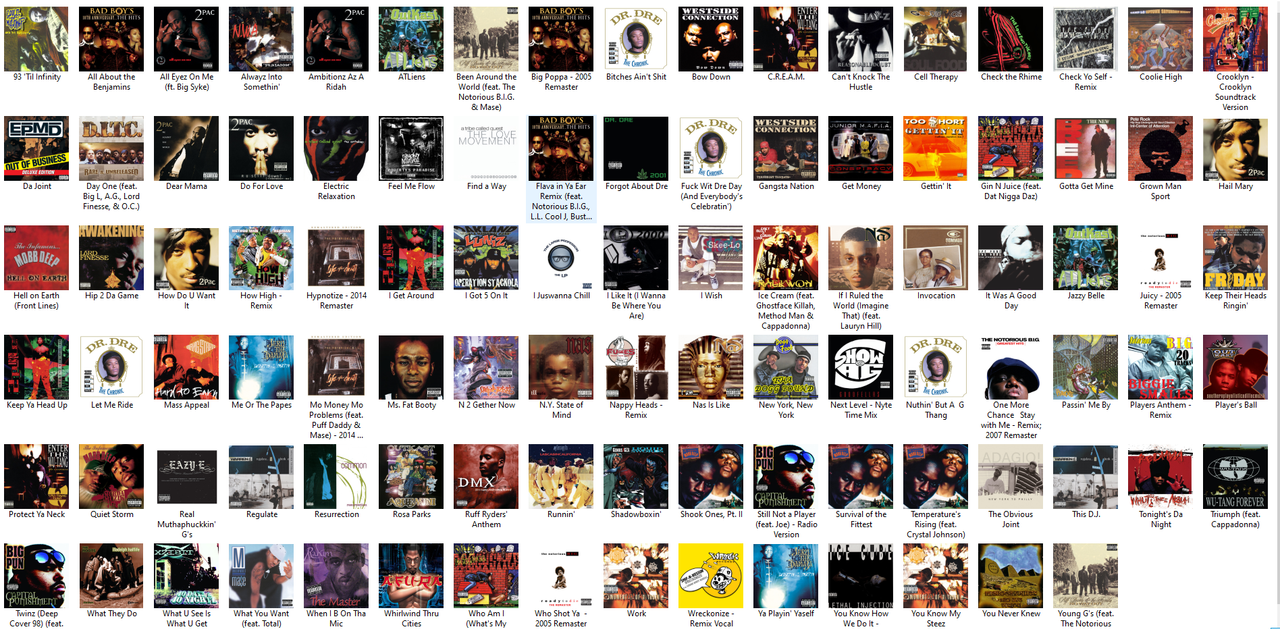 list of 80s 90s hip hop songs