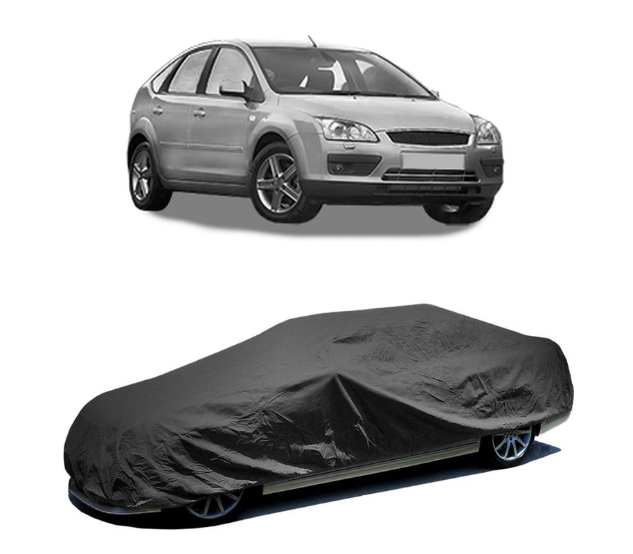 Husa tip prelata auto pentru FORD FOCUS II (DA_, HCP, DP) 2004 - 2012,culoare negru, material textil impermeabil, rezistanta la intemperii praf UV, CARPASSION Husa Protectie