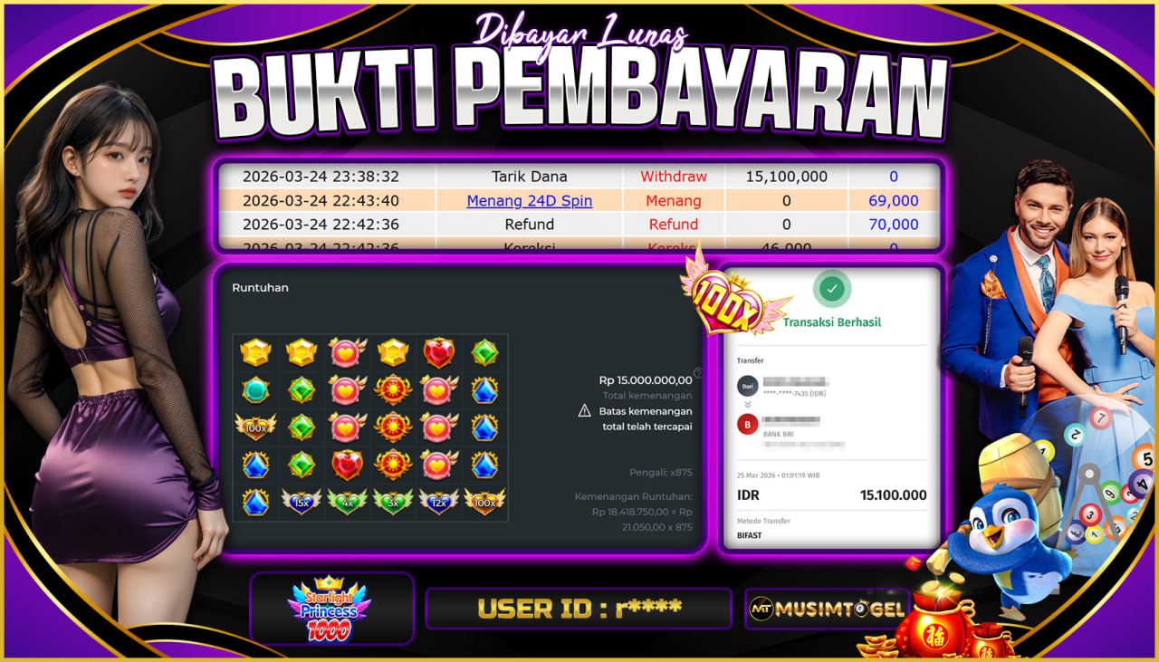 MUSIMTOGEL JP SLOT  15,100,000 - STARLIGHT PRINCES  -  PRAGMATIC PLAY