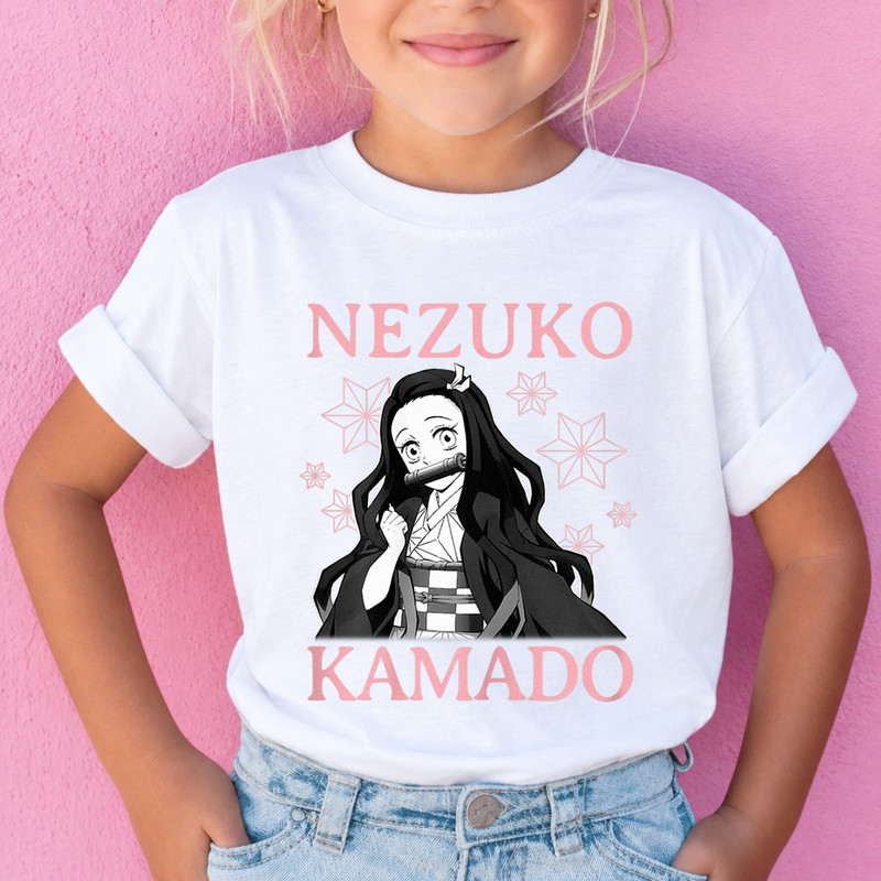 Demon Slayer Kimetsu no Yaiba Nezuko Pink Kawaii T Shirt2