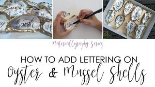 Shells Calligraphy Wedding Escort Cards Tutorial Shells Calligraphy Wedding Escort Cards Tutorial