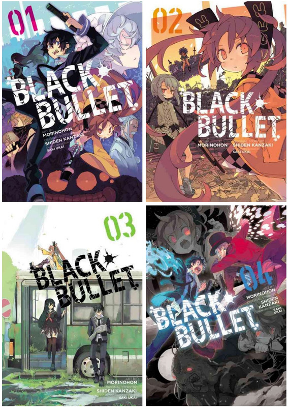 Black Bullet Shiden Kanzaki Manga Volume 1-4 (End) English Version Comic New